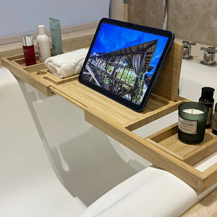BowLift | Bamboo Bathtub Tray