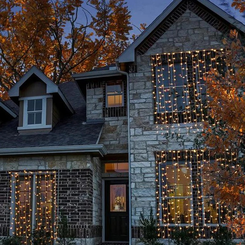BowLift | 300-LED Warm White String Curtain Light, 10ft. length