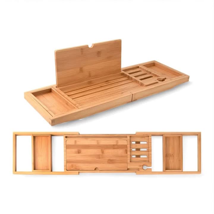 BowLift | BambooBliss – extendable bath caddy
