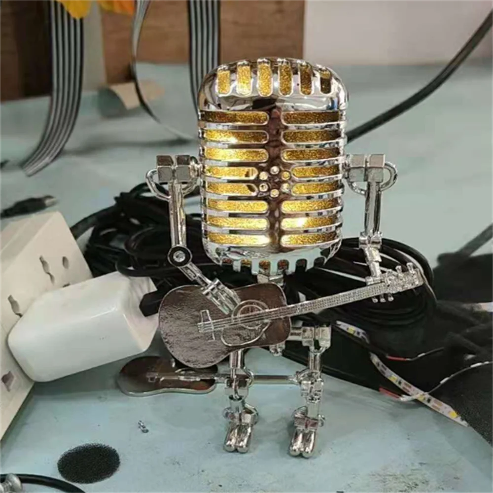 BowLift | Dimmable Robot Table Lamp with Guitar Design