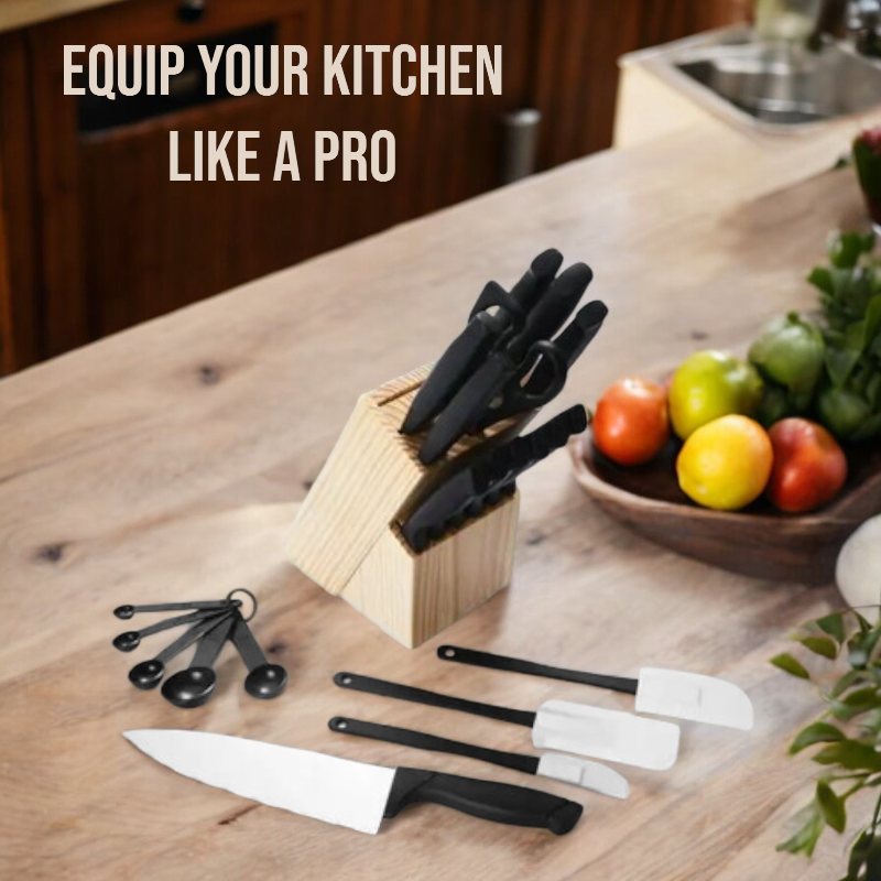 BowLift | 22-Piece Premium Knife Set with Block