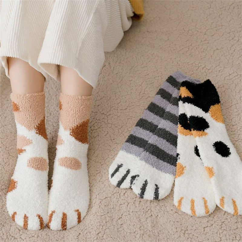 BowLift | Fluffy Fuzzy Cat Claw Socks