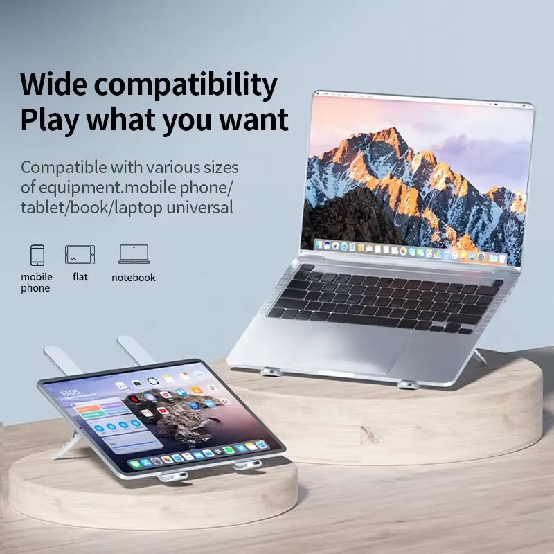 BowLift | Foldable Laptop Stand with 360° Rotating Cooling Fans and Adjustable Height