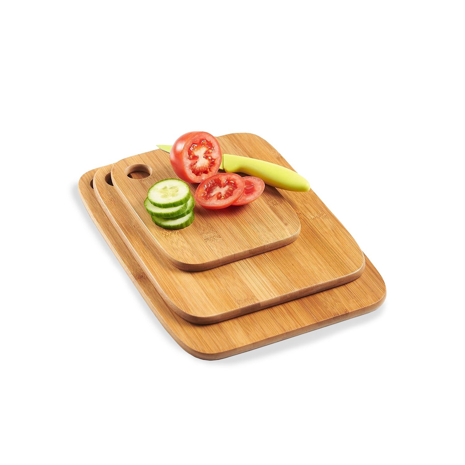 BowLift | Bamboo Cutting Board Set – 3-Piece Sustainable Cutting Boards for Kitchen
