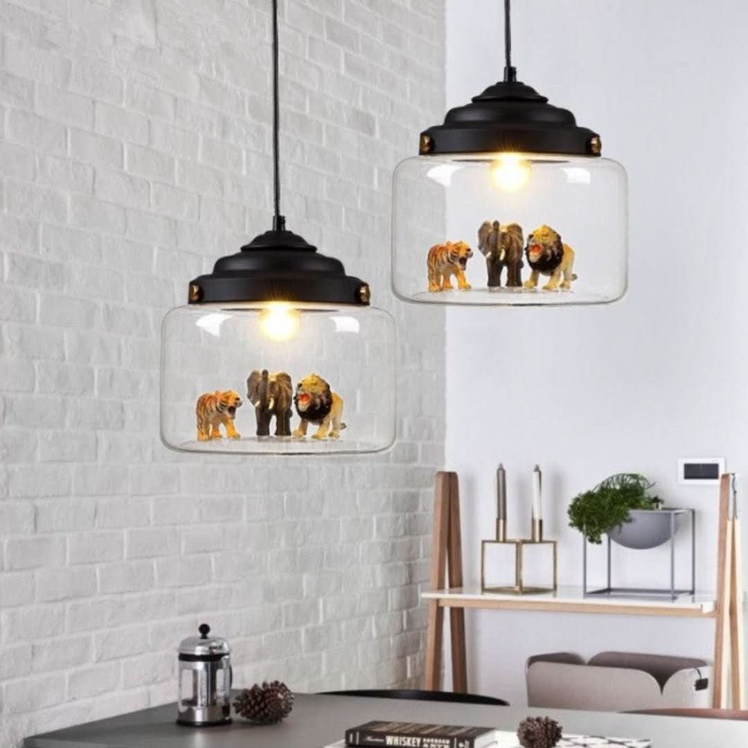 BowLift | Smaller Zoo | Pendant lamp with glass shade