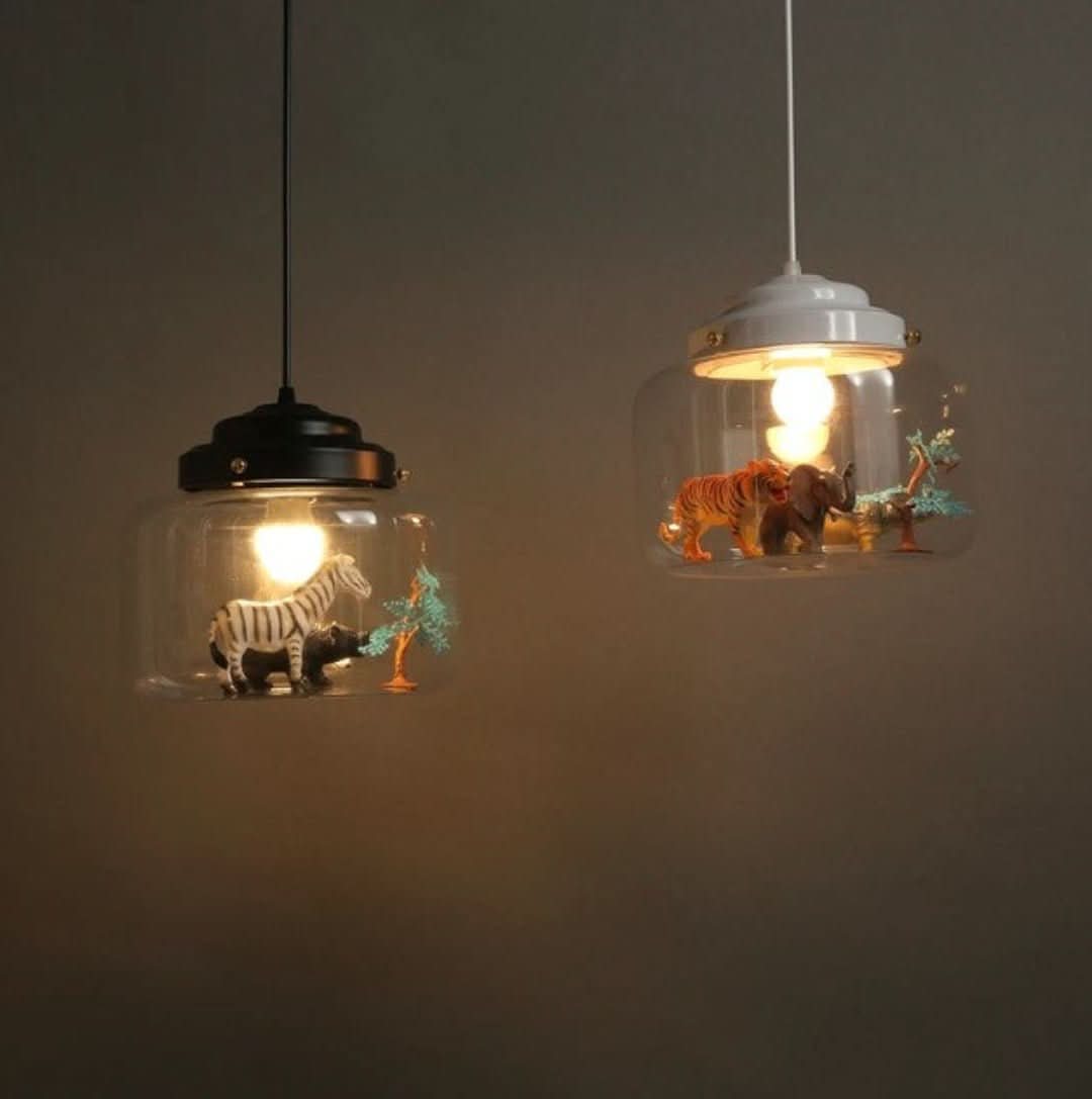 BowLift | Smaller Zoo | Pendant lamp with glass shade