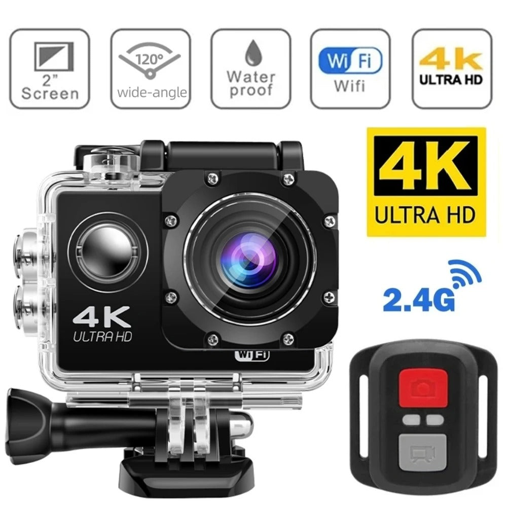 BowLift | 4K Ultra HD Sport Pro Camera - Wifi Enabled and Waterproof for Vlogging and Outdoor Sports
