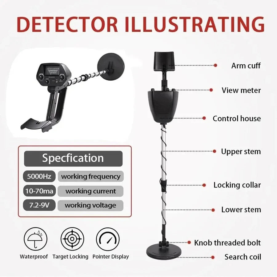 BowLift | Professional Underground Metal Detector - High Accuracy for Gold Detecting & Treasure Hunting