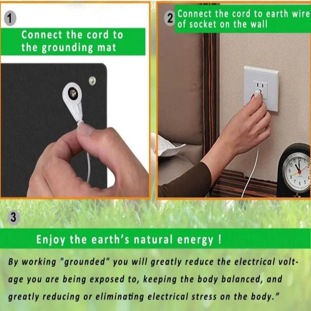 BowLift | Grounding Pad Earthing Mat - UK Plug for Sleep Aid with Silver Thread Technology