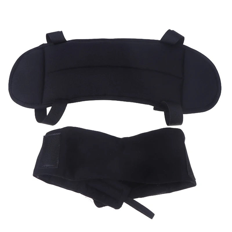 BowLift | 360° travel neck pillow set with adjustable head strap and eye mask for sleeping comfort