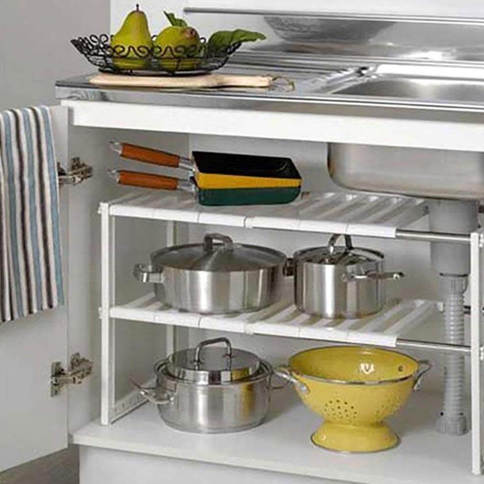BowLift | Adjustable Double Layer Kitchen Dish Storage Rack