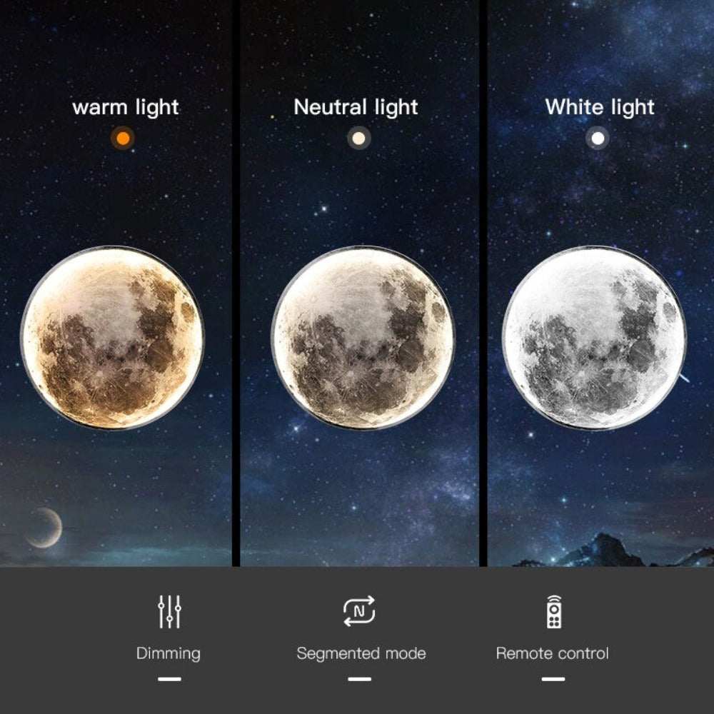 BowLift | 3D LED Moon or Earth Ceiling or Wall Lamp (3 Styles) 24CM-80CM