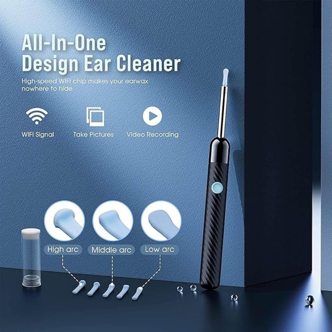BowLift | Ear Wax Removal Tool | 1080P HD Camera, LED Lights & Adjustable Scoops for Safe Ear Hygiene at Home