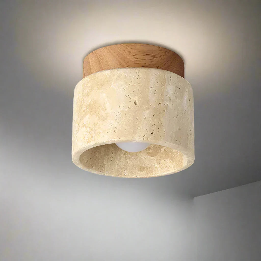 BowLift | Ceiling Light Marble Wood Modern Minimalist Lamp