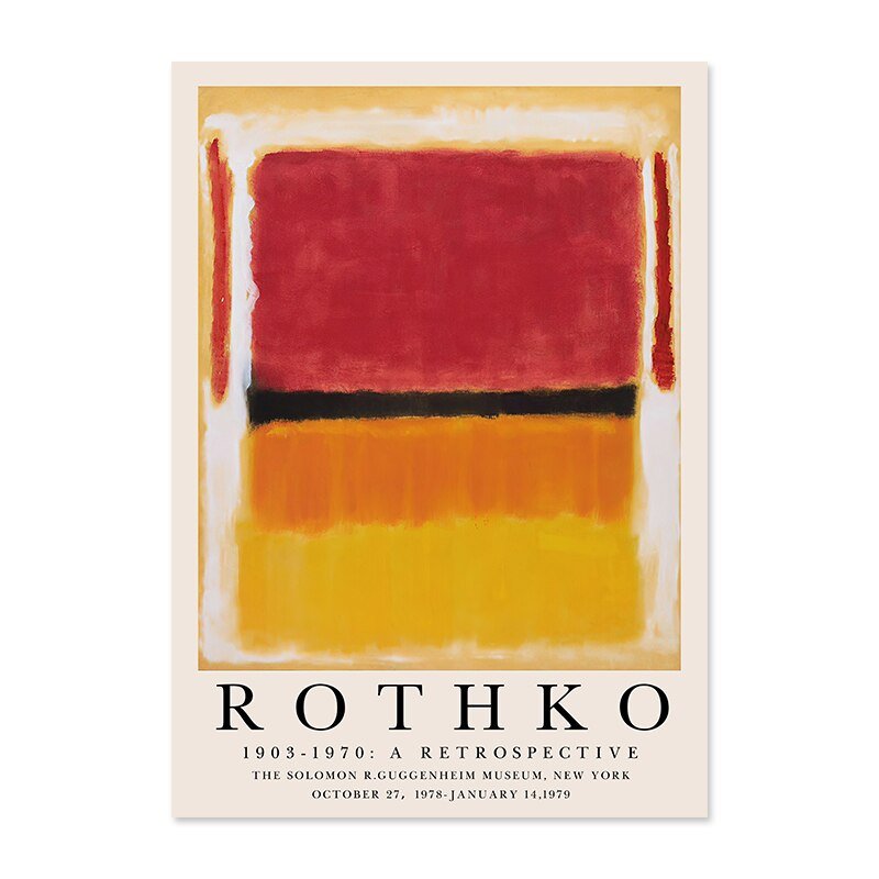 BowLift | ArtLuxe Modern Abstract Rothko Wall Art Poster | Canvas | Minimalist Design | Decor for Living Room & Office