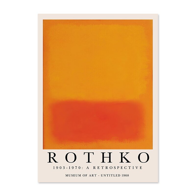 BowLift | ArtLuxe Modern Abstract Rothko Wall Art Poster | Canvas | Minimalist Design | Decor for Living Room & Office
