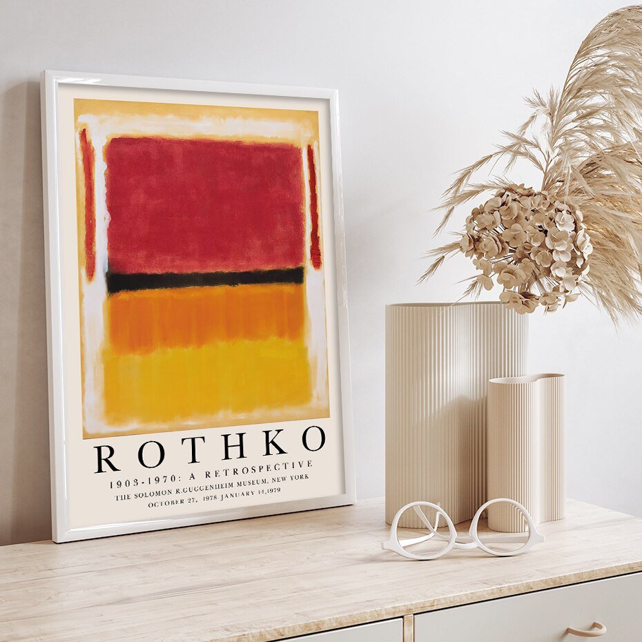 BowLift | ArtLuxe Modern Abstract Rothko Wall Art Poster | Canvas | Minimalist Design | Decor for Living Room & Office
