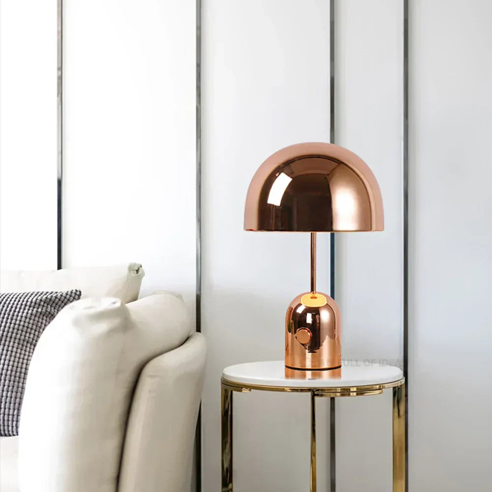 BowLift | Aeloria™ | Copper Table Lamp with Adjustable Brightness | Modern Lighting for Living Room & Bedroom