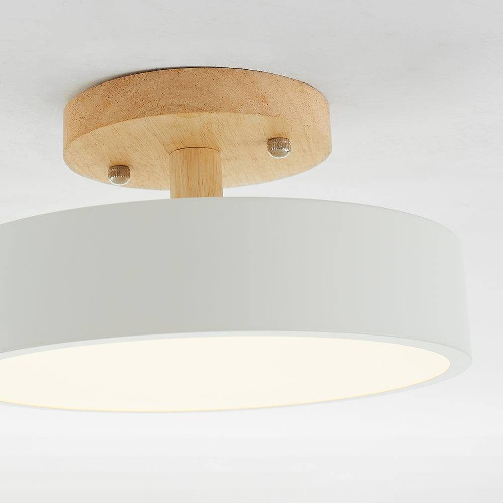 BowLift | Ceiling Light Wood Frame Flush Mount Lamp