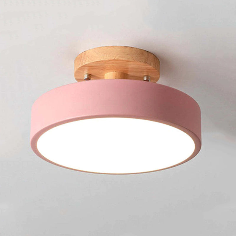 BowLift | Ceiling Light Wood Frame Flush Mount Lamp