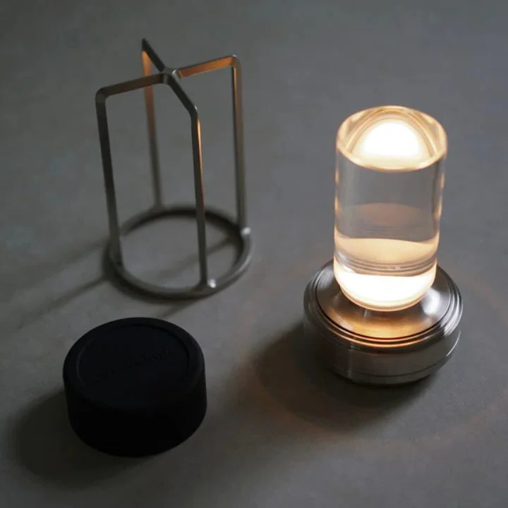 BowLift | Ambient Lantern Cordless Rechargeable Small Night Table Lamp Gold
