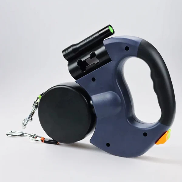 BowLift | Dual Retractable Dog Leash with Flashlight & Waste Bag Holder
