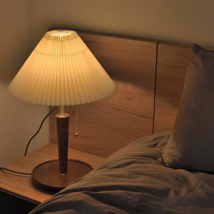 BowLift | GlowTimber - Classic Wooden Plissé Lamp