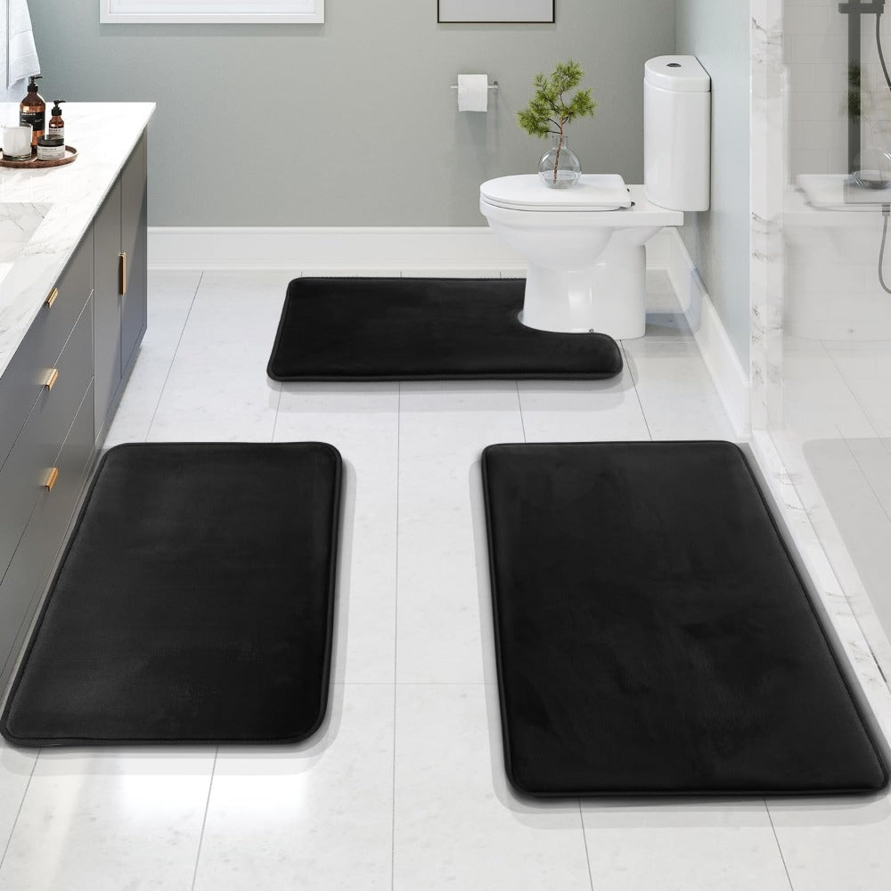 BowLift | Bath Mat Set Non Slip Memory Foam