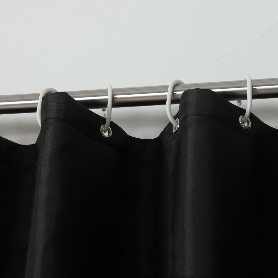 BowLift | Waterproof black polyester shower curtain with various size options