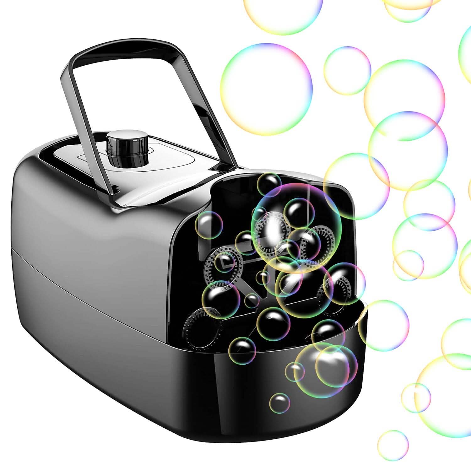 BowLift | Portable Bubble Machine with 2 Speeds Hand Grip 3000-4000 Bubbles per Minute Plug-powered Battery-powered