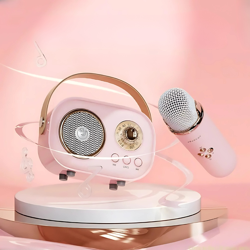 BowLift | Karaoke Machine Retro Bluetooth Music Speaker Set