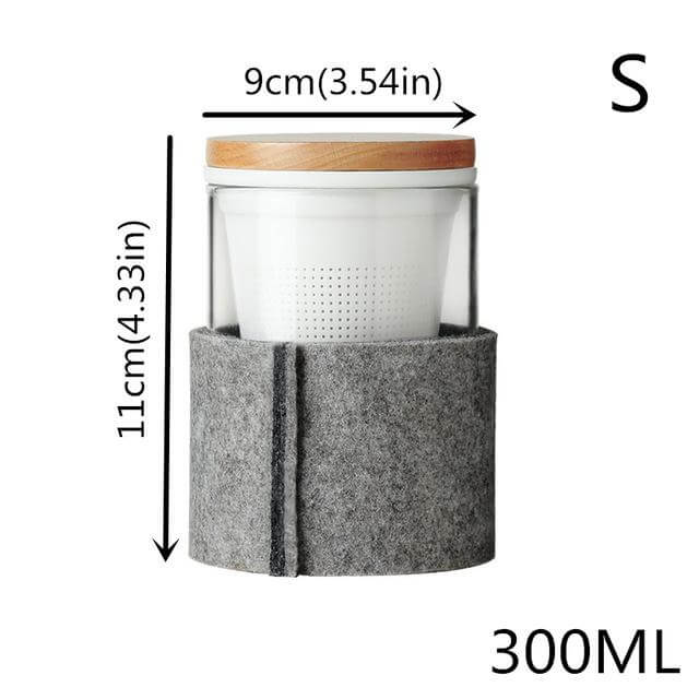 BowLift | Creative Glass Tea Infuser with Wooden Lid