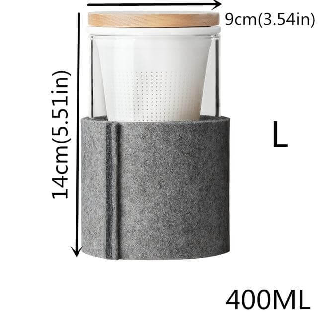 BowLift | Creative Glass Tea Infuser with Wooden Lid