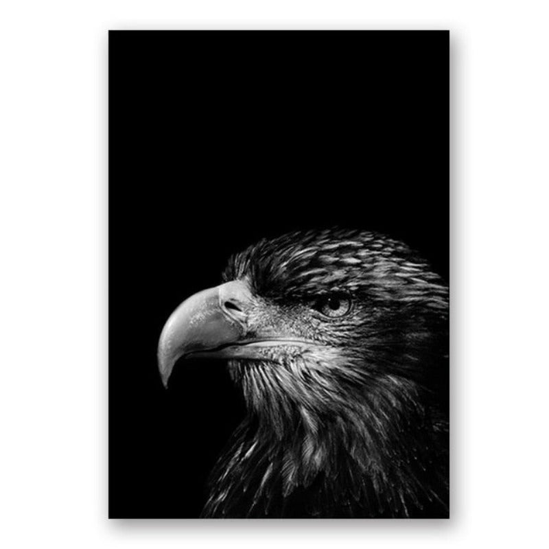 BowLift | Nature Wild Animals Africa Wildlife Black White - Canvas Wall Art Painting
