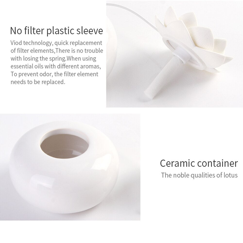 BowLift | Lotus Ceramic Simplicity Aroma Humidifier