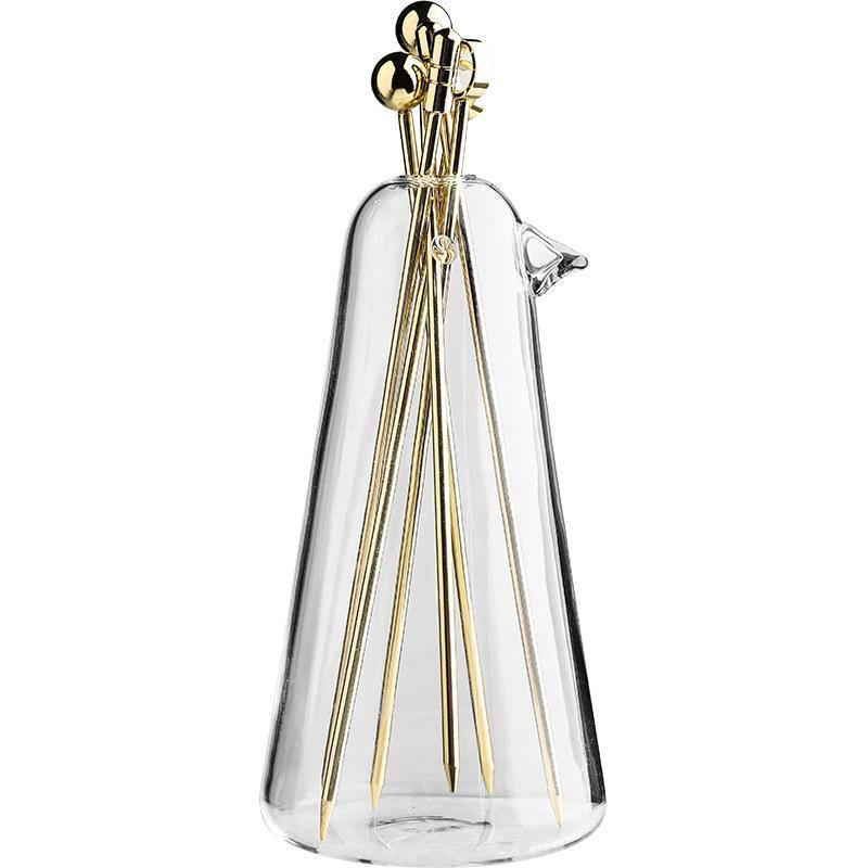 BowLift | Elegant Stainless Steel Fruit Fork Jar