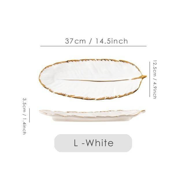 BowLift | Creative Gold Color Ceramic Plate Set