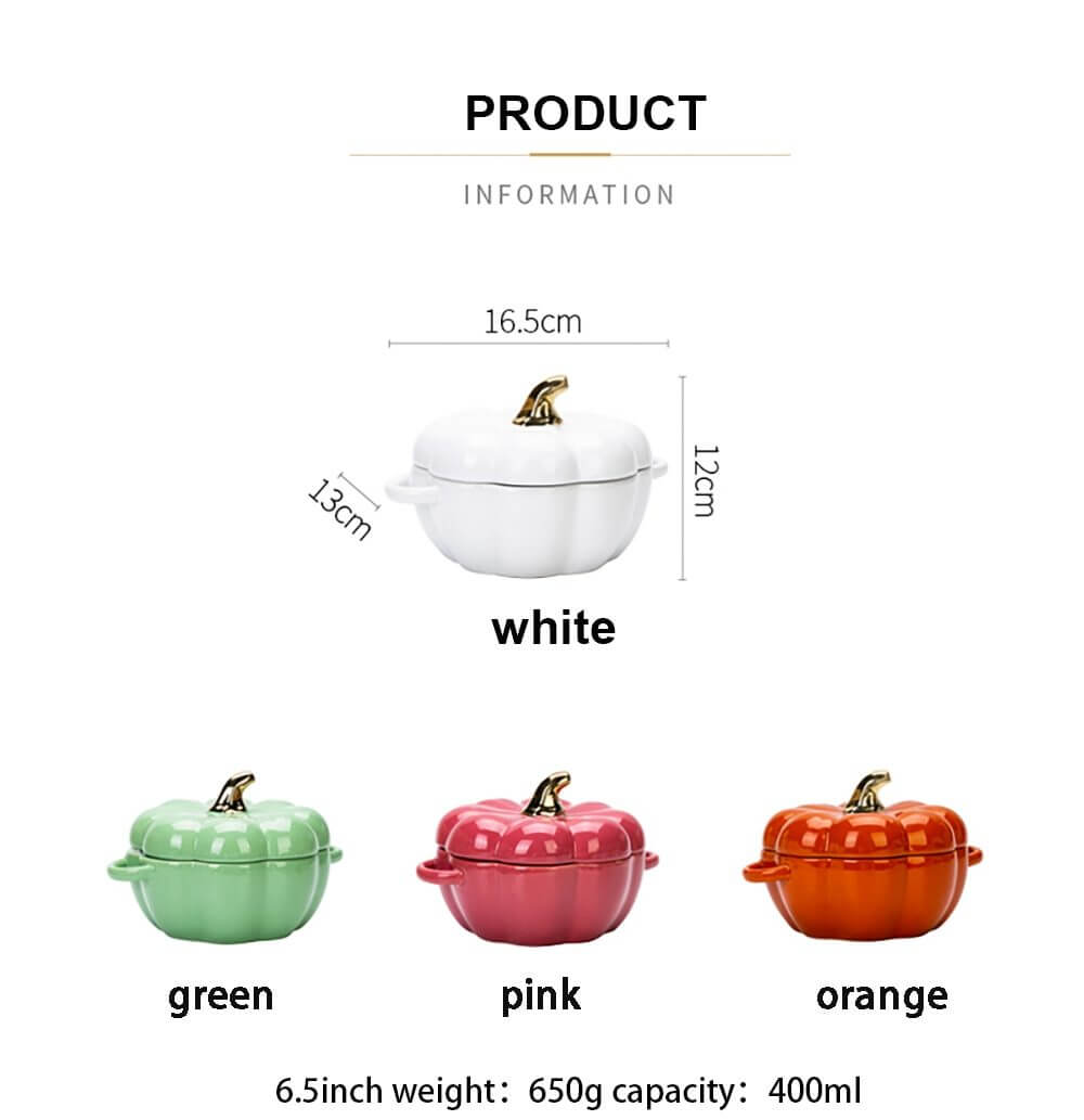 BowLift | Pumpkin Shape Baking Bowl With Glazed Lid