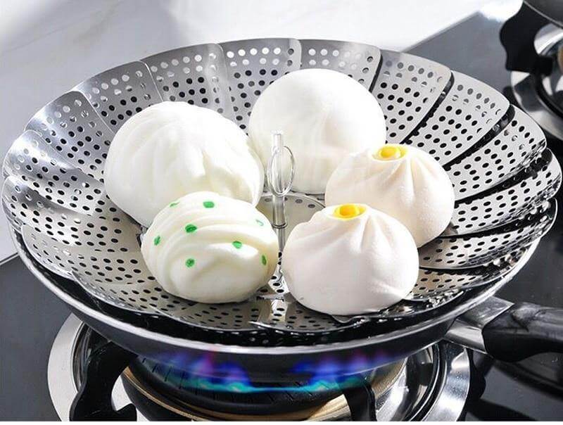 BowLift | Vegetable Folding Stainless Steel Steaming Rack