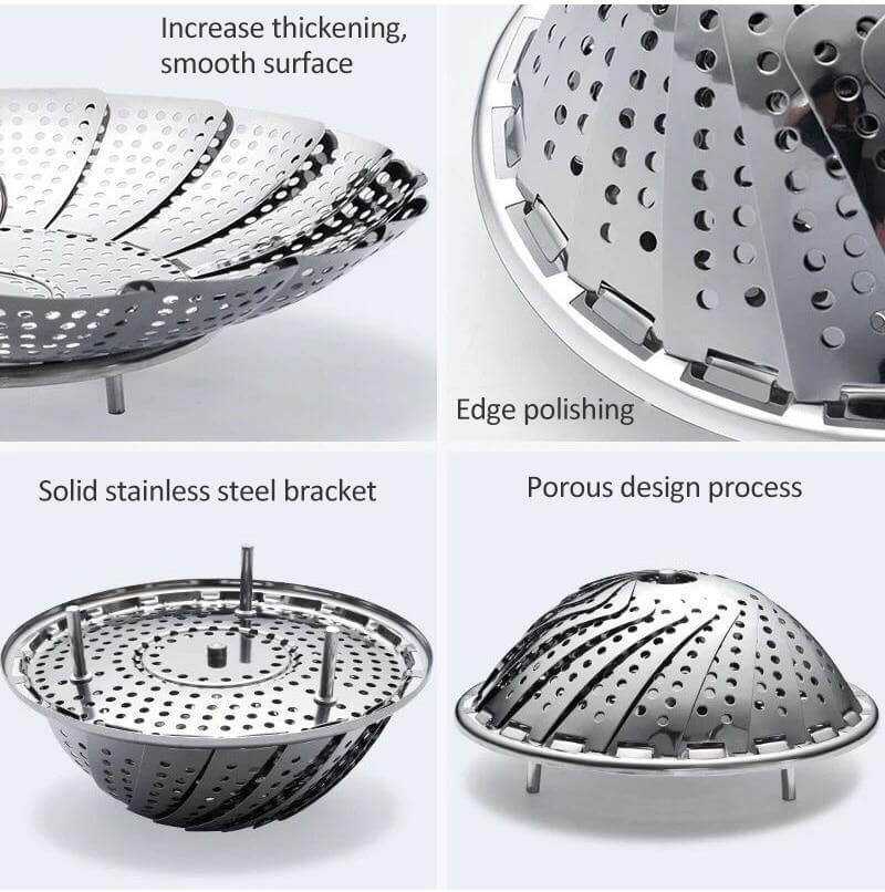 BowLift | Vegetable Folding Stainless Steel Steaming Rack