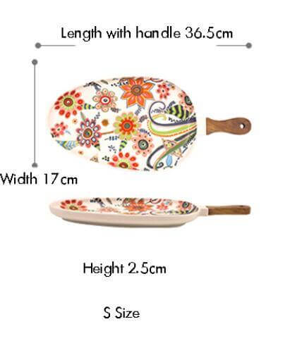 BowLift | Colorful Ceramic Floral Pattern Serving Plate