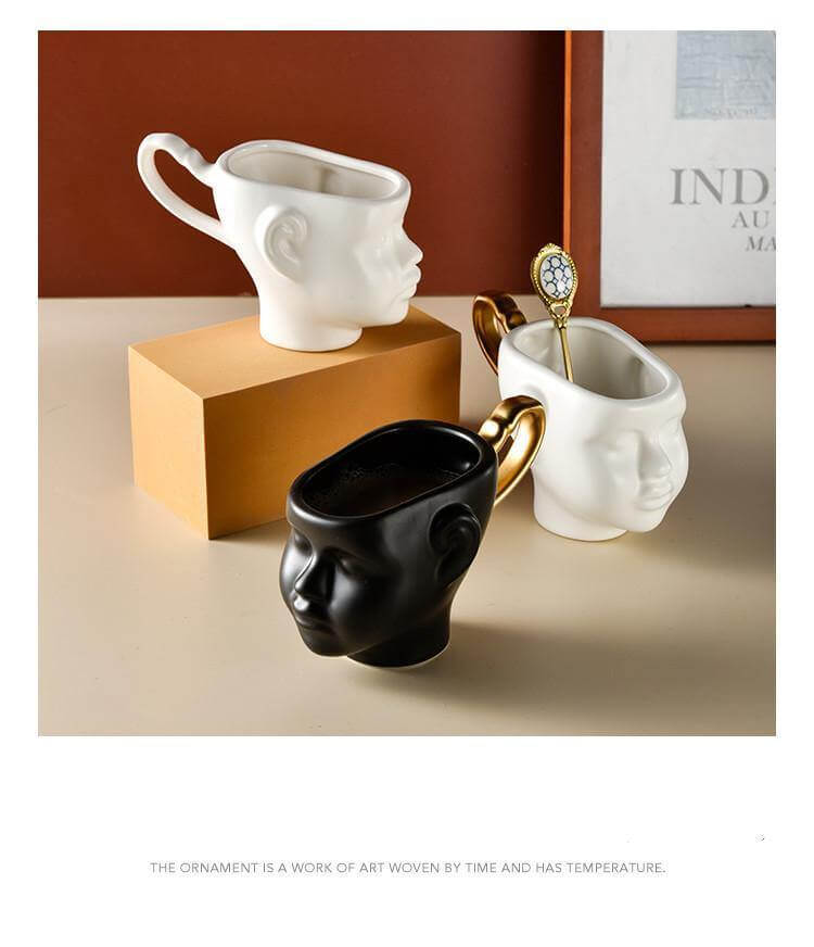 BowLift | Elegant Ceramic Realistic Face Mugs