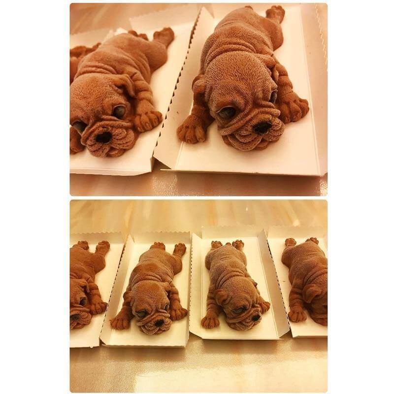 BowLift | 3D Cute Dog Shaped Ice Cream Chocolate Silicone Mold