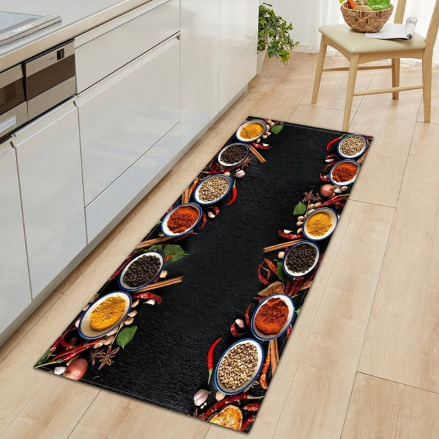 BowLift | CookEase Food-Themed Kitchen Mat | Non-slip & Water-Repellent | Comfort Mat for Kitchen & Household