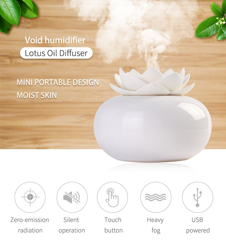 BowLift | Lotus Ceramic Simplicity Aroma Humidifier
