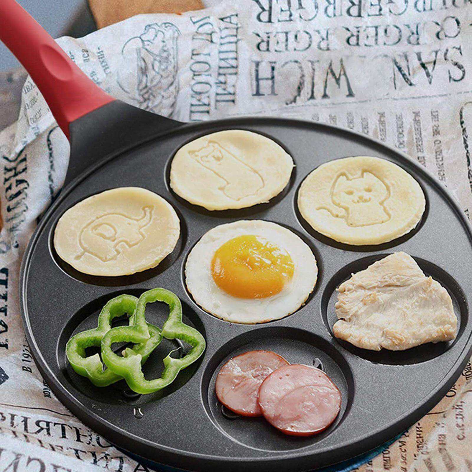 BowLift | 7-Shape Cartoon Animals Heavy-duty Pancake Pan