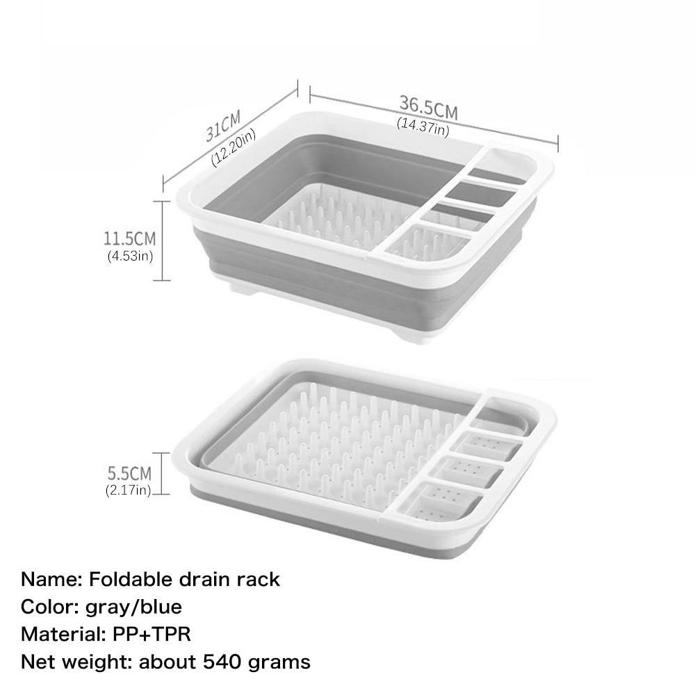 BowLift | Foldable Kitchen Dish Drying Rack with Drainer