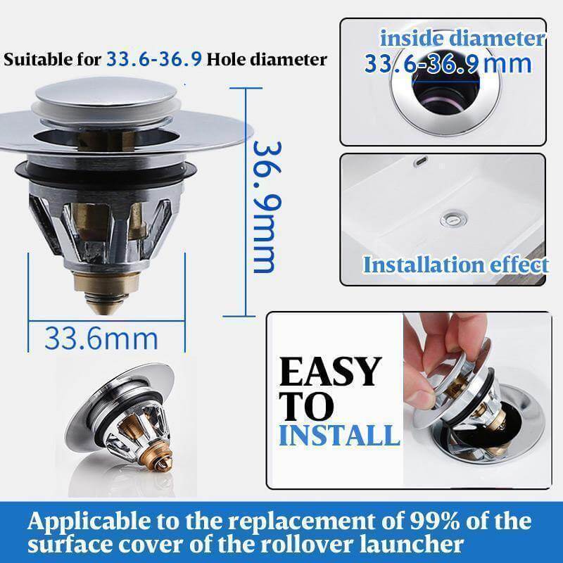 BowLift | Universal Pop-Up Sink Drain Filter Plug