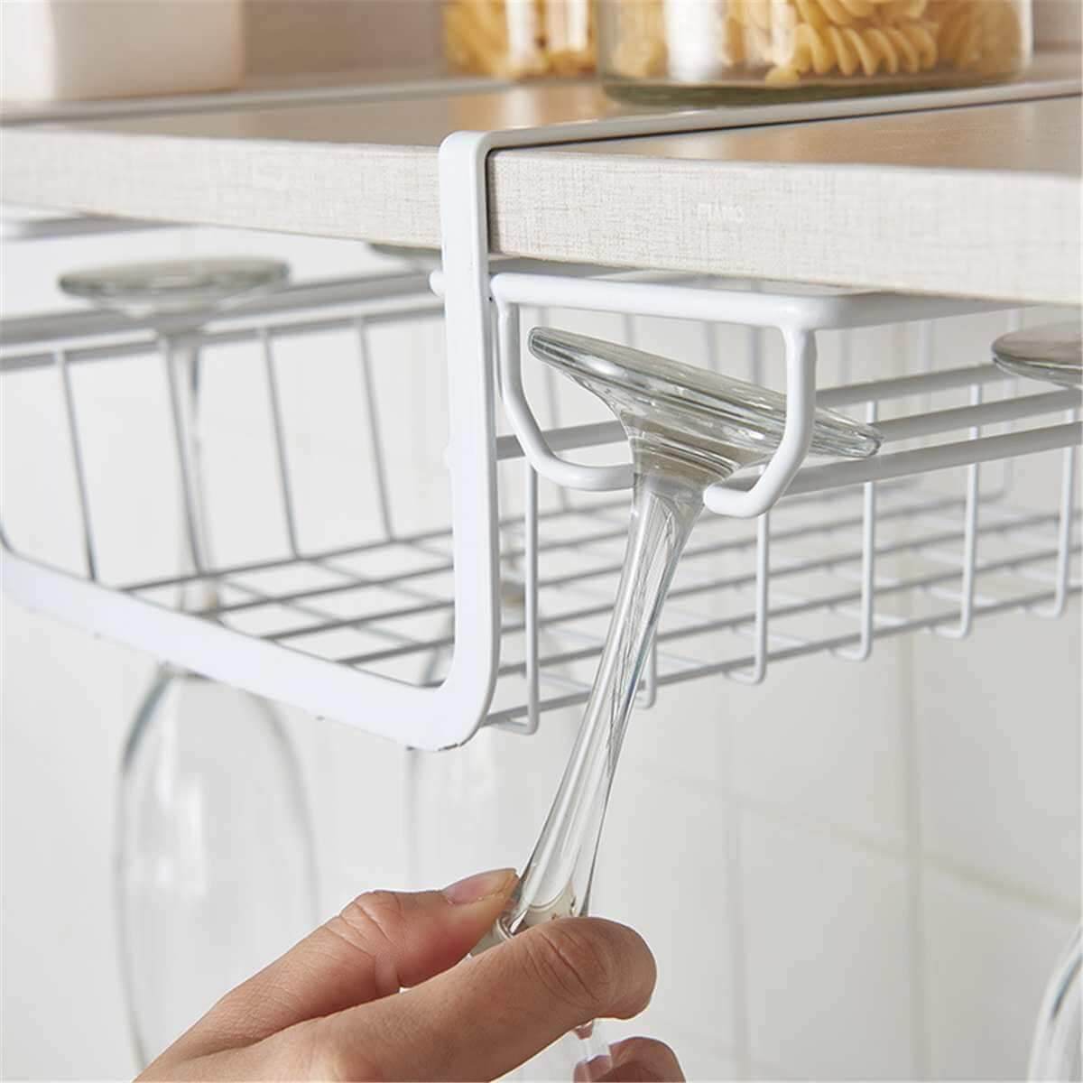 BowLift | Under Cabinet Glass Holder Rack