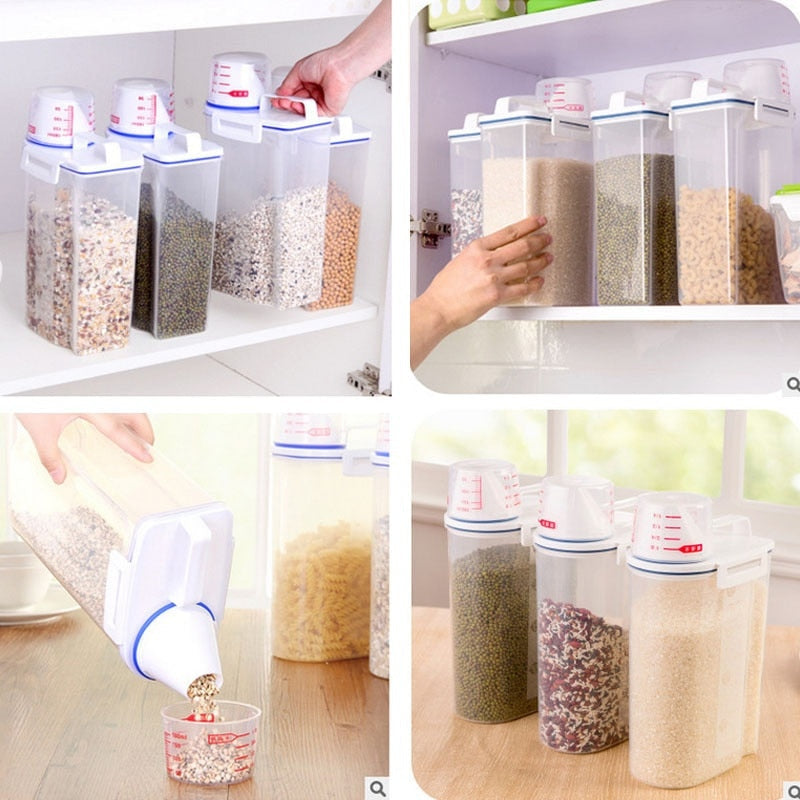 BowLift | Measuring Cup Lid Cereal Grain Storage Dispenser